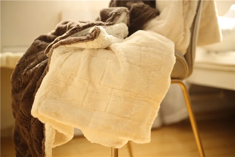  Горячая Распродажа супер мягкое одеяло из искусственного меха кролика