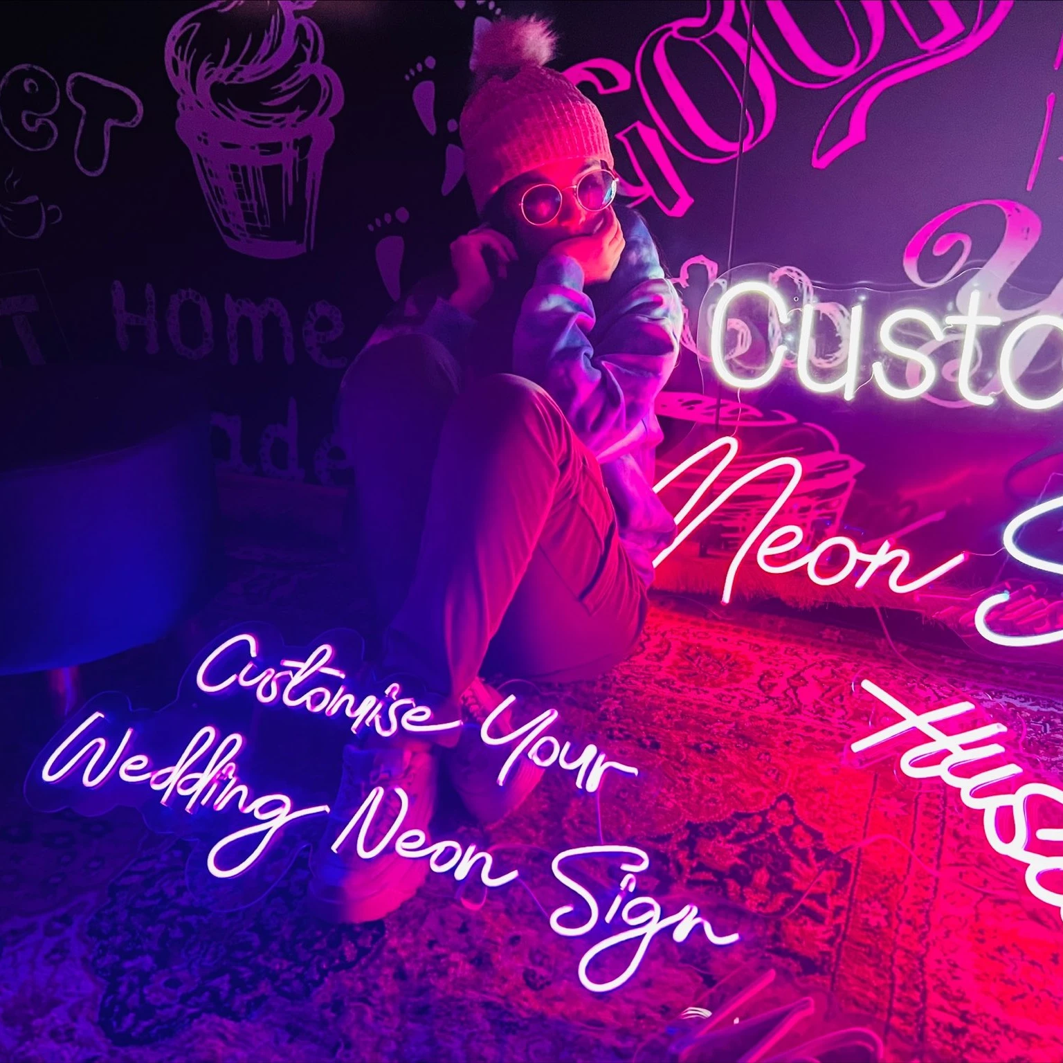 Neon Signs Custom LED Flex Personalized Lights Indoor Outdoor Use Waterproofing Ad-on For Weddings And Events ns-atmosphere