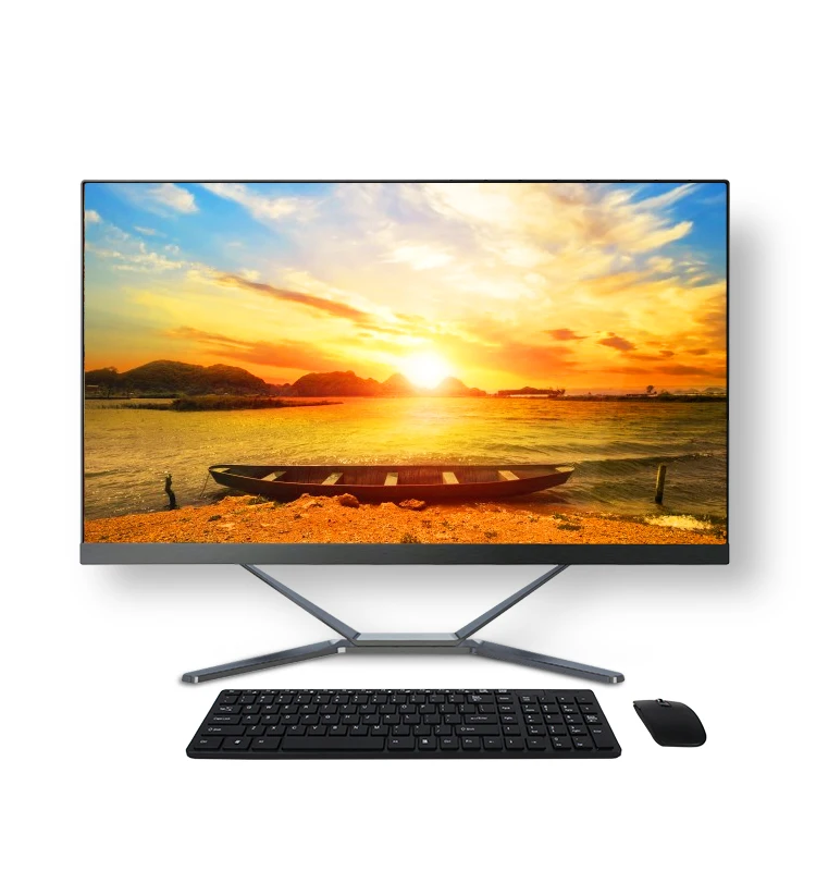 23.8 Inch Core I3 I5 I7 CPU 128G 256G 512G SSD Desktop Computer All In One Keyboard PC For Design Drawing