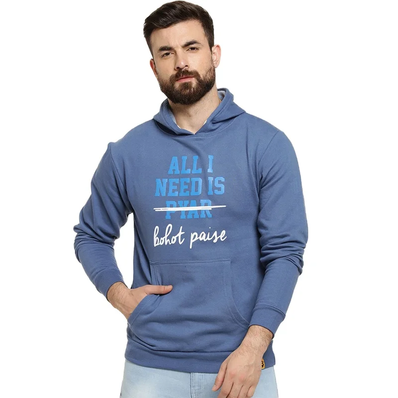 OEM polyester plain neon blank full face zip hoodie for men