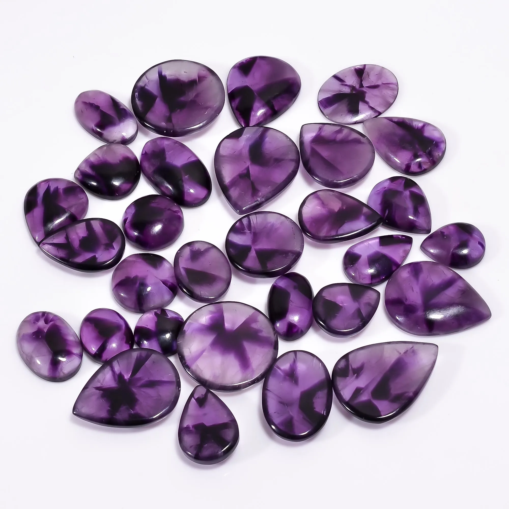 Natural Trapiche Amethyst Cabochon Cut Loose Gemstone Pendant Ring Necklace Jewelry Designer Gemstone Cabochons Cut Loose Gems