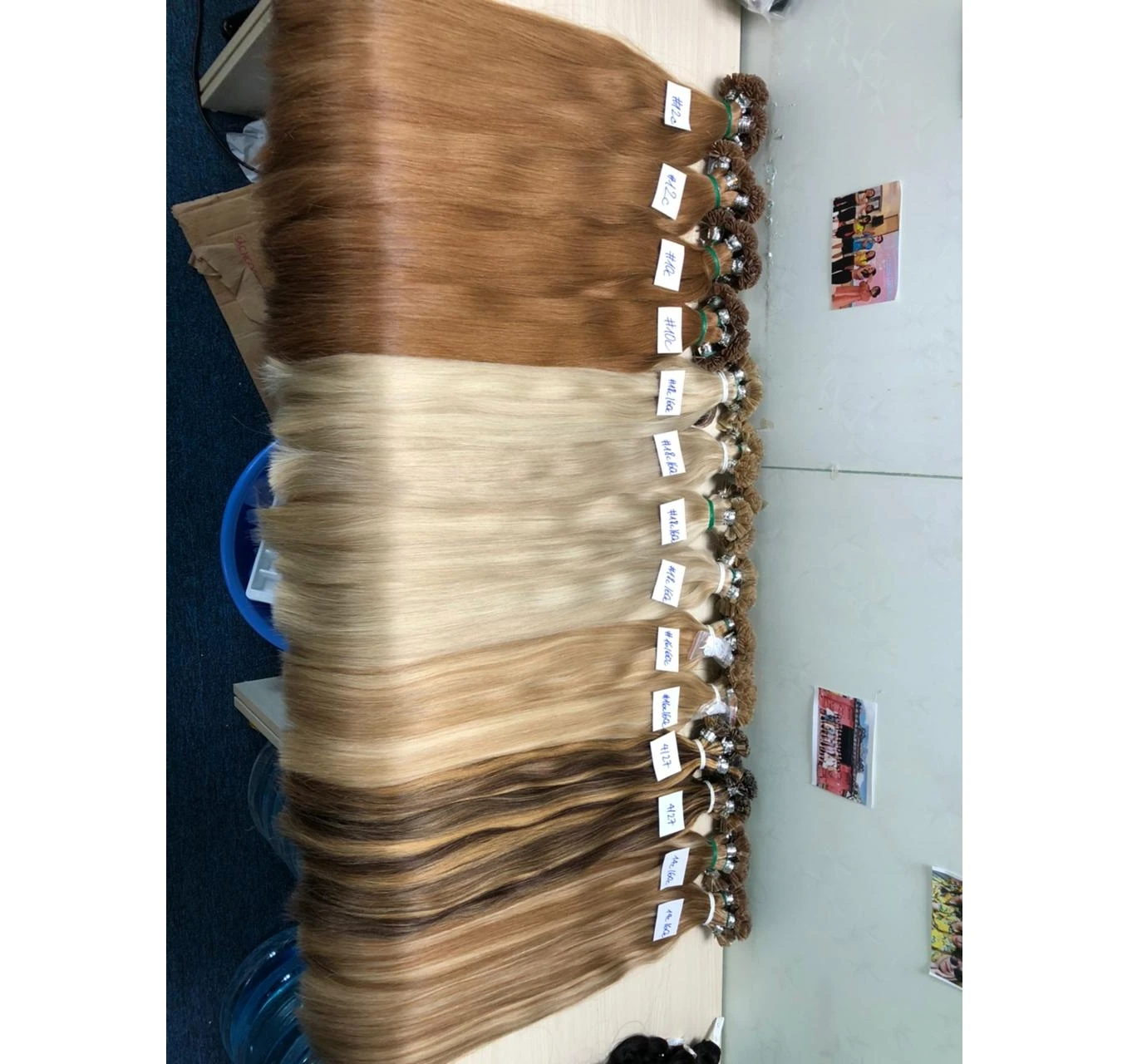 Tip Flat Tip Hair Extension Wholesale 100% Full Cuticle Double Drawn Russian Remy Keratin I/V/U/Flat