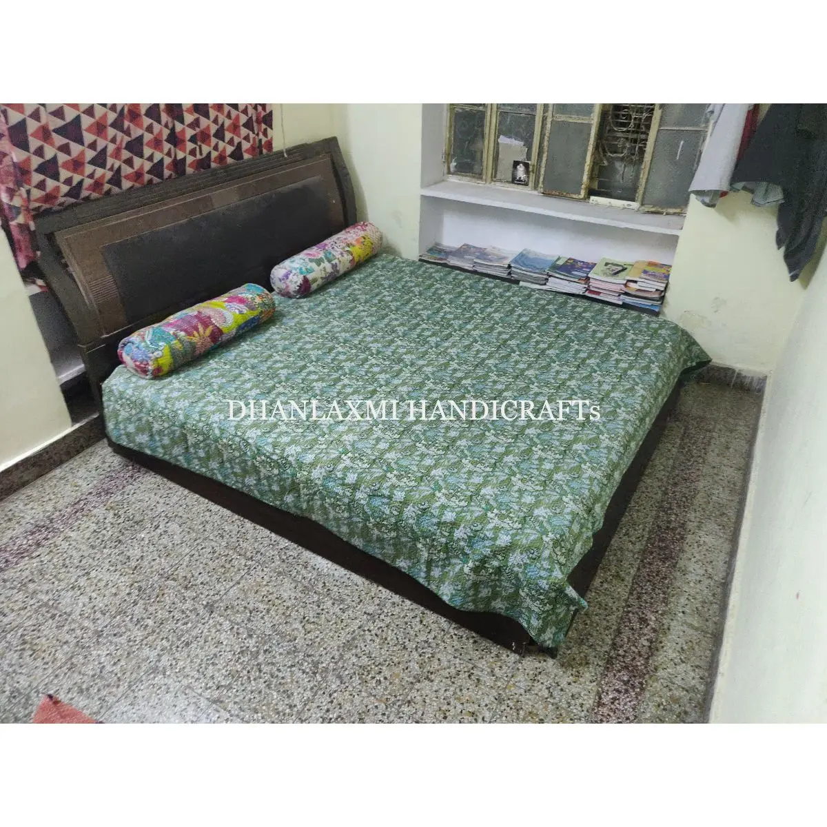 Постельное белье домашнее декоративное хлопковое покрывало Kantha в богемном стиле с красивым цветочным принтом оптом