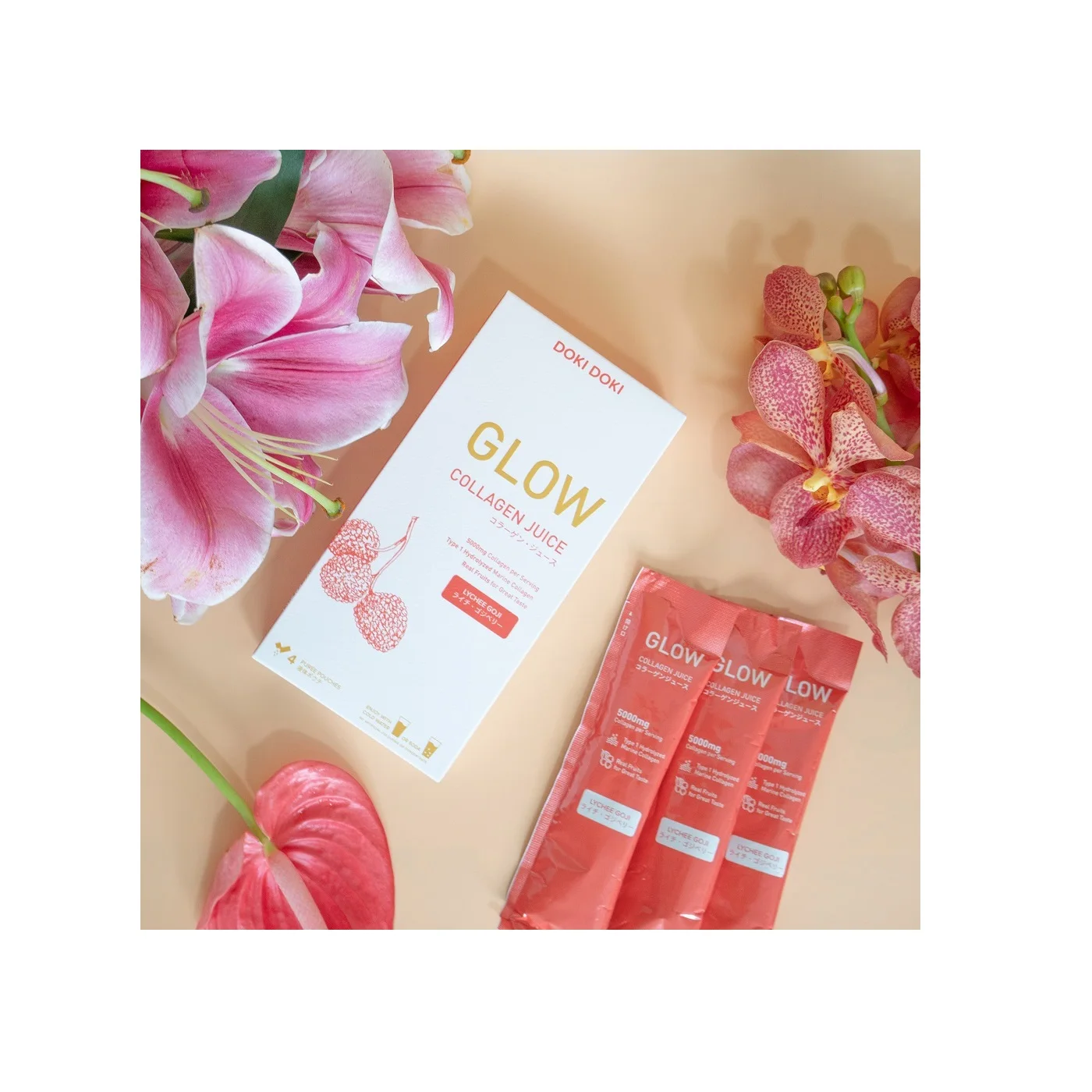 100% Pure Sugar-Free Fresh Lychee Goji Collagen Fruit Nectar Concentrate Pulp for Juice or Beverages to brighten skin