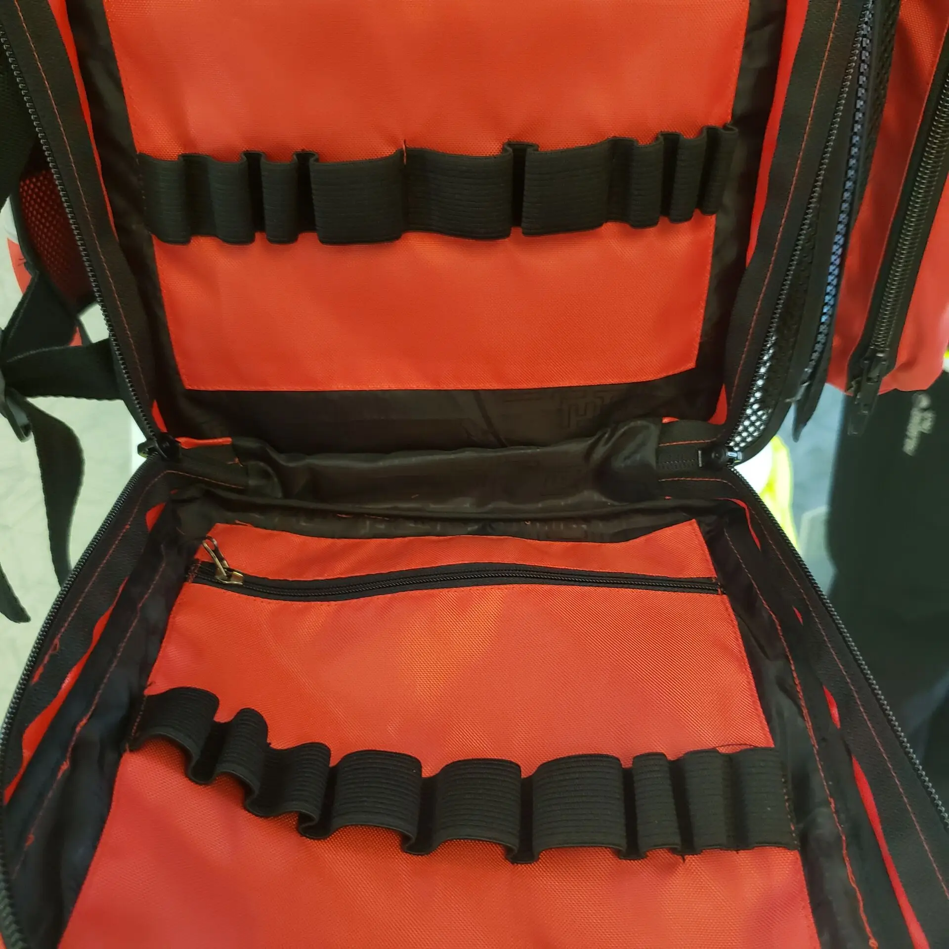 
Red First Aid EMS Response Hi Visibility Paramedic Ambulance Rescue Mesh Reflective Safety Vest 