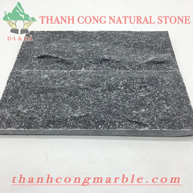 Crystal Black Stone Dark Grey Marble Tiles Stacked Wall Cladding Stone and Wall Decoration