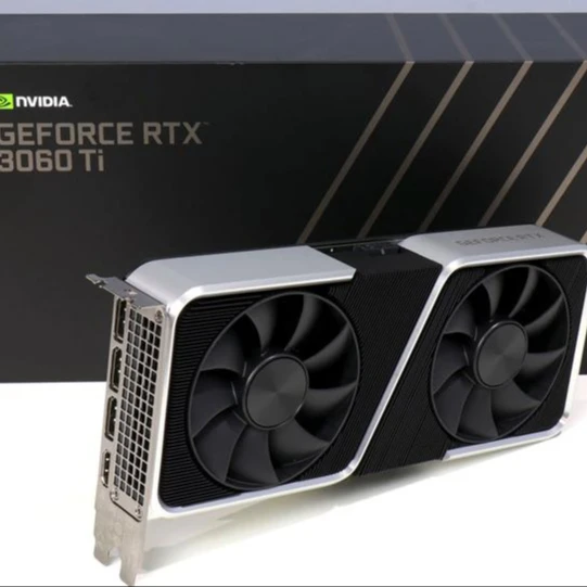 
NVIDIA GeForce RTX 3060 Ti 8GB GDDR6 PCI Express 4.0 Graphics Card - Steel and Black 
