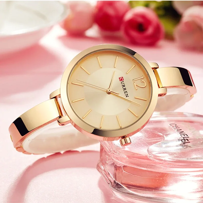 Curren 9012 New Creative Design Quartz Watch Women Casual Fashion Stylish Ladies Gift Wrist Watch Vintage Timepieces