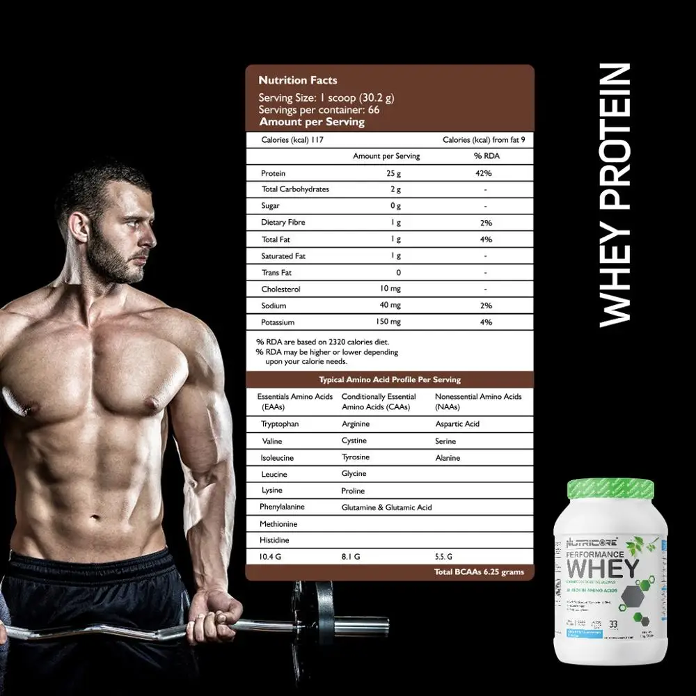 Rich In Amino Acid Natural Strawberry Flavor Whey Protein Powder Bag