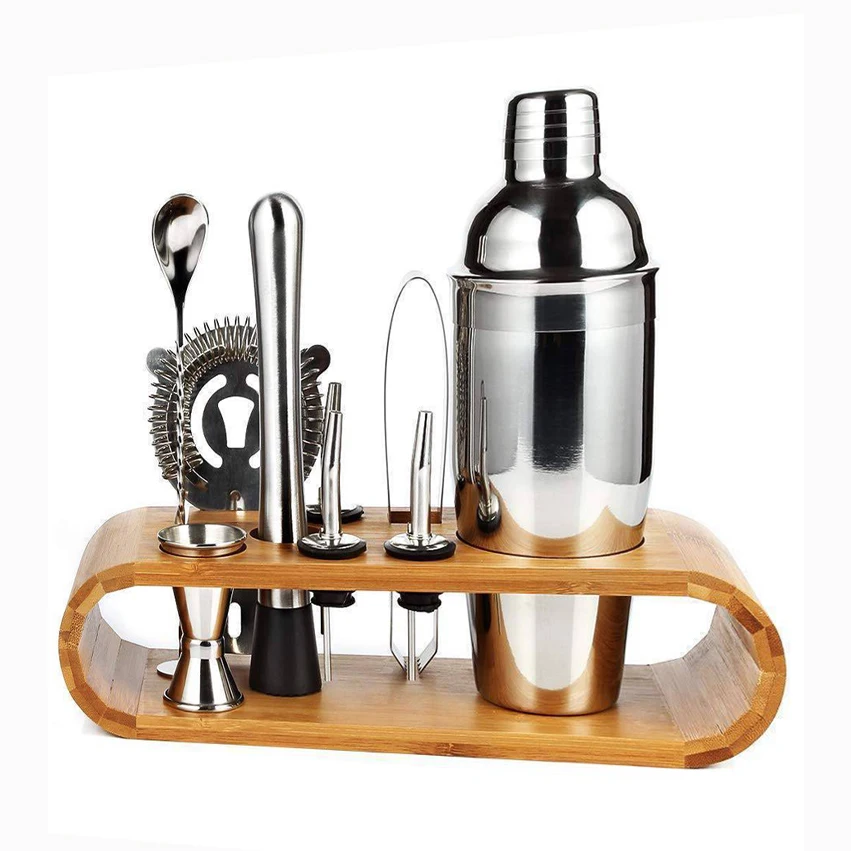 Tenrey Stainless Steel Bar Kit Bar Set Jiggers Cocktail Shaker Set