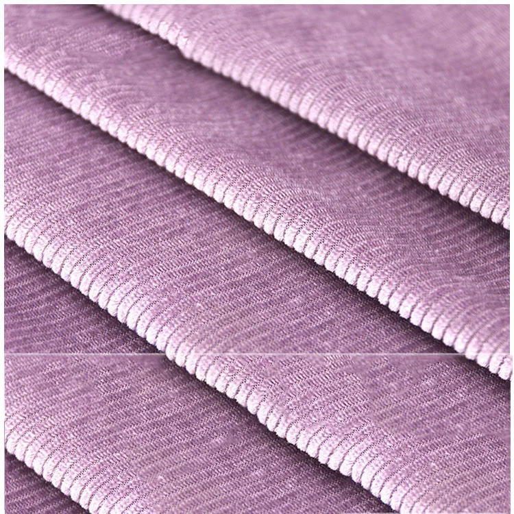 100% polyester stock Korean velvet striped gold velvet plush knitted flannel fabric