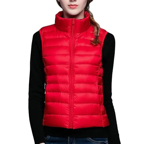 Womens Puffy Vest - Down Jacket for Women winters fashion half sleeves padded