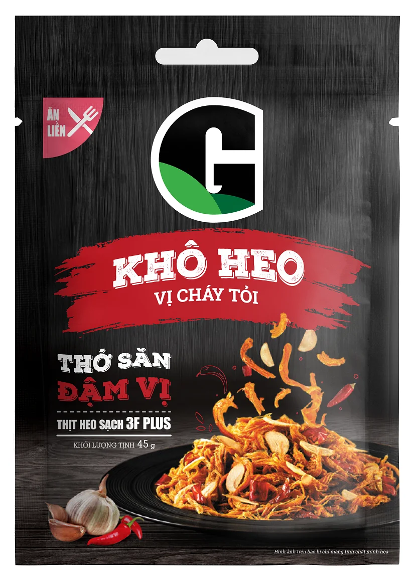  Стандартная компания во Вьетнаме вкусные G жареные чесноки сушеные свиные полоски специальная закуска из свинины оптом готовая к отправке