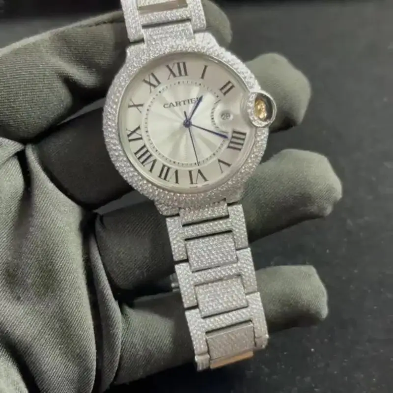 Индийское производство настоящие часы с натуральными бриллиантами классические высококачественные для мужчин и женщин распродажа