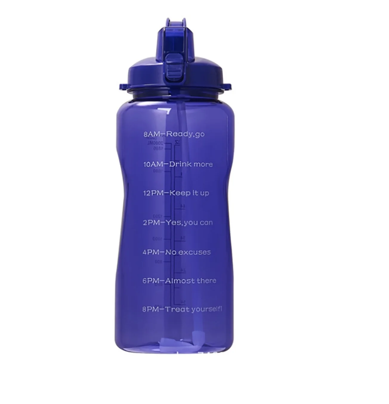 
With Time Marker Hydration Motivation Water Bottle 74-Oz Ensure You Drink Enough Water 