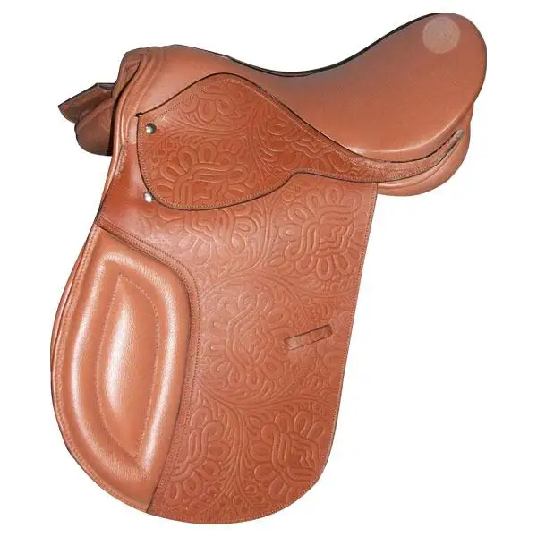 Dressage Saddle Genuine Leather English Western Jumping Race Saddle for Horse Riding