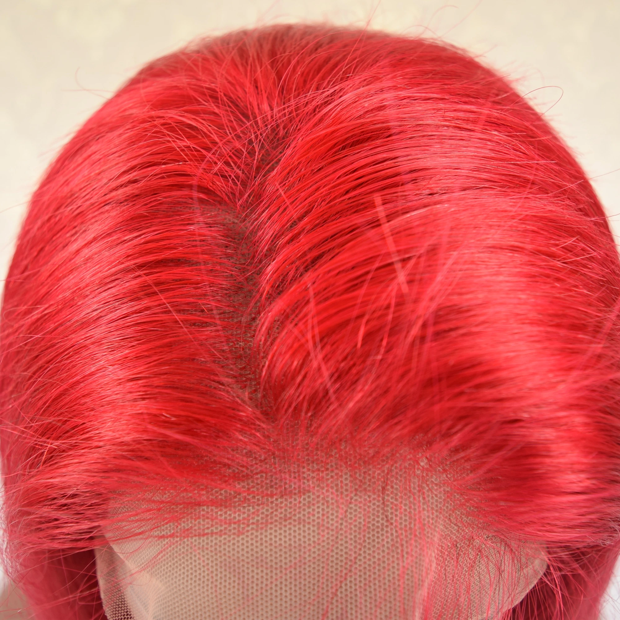 Ali Baba Express Best Quality Red Color Human Hair Full Lace Wig , Unprocessed Wholesale Virgin Brazilian Hair