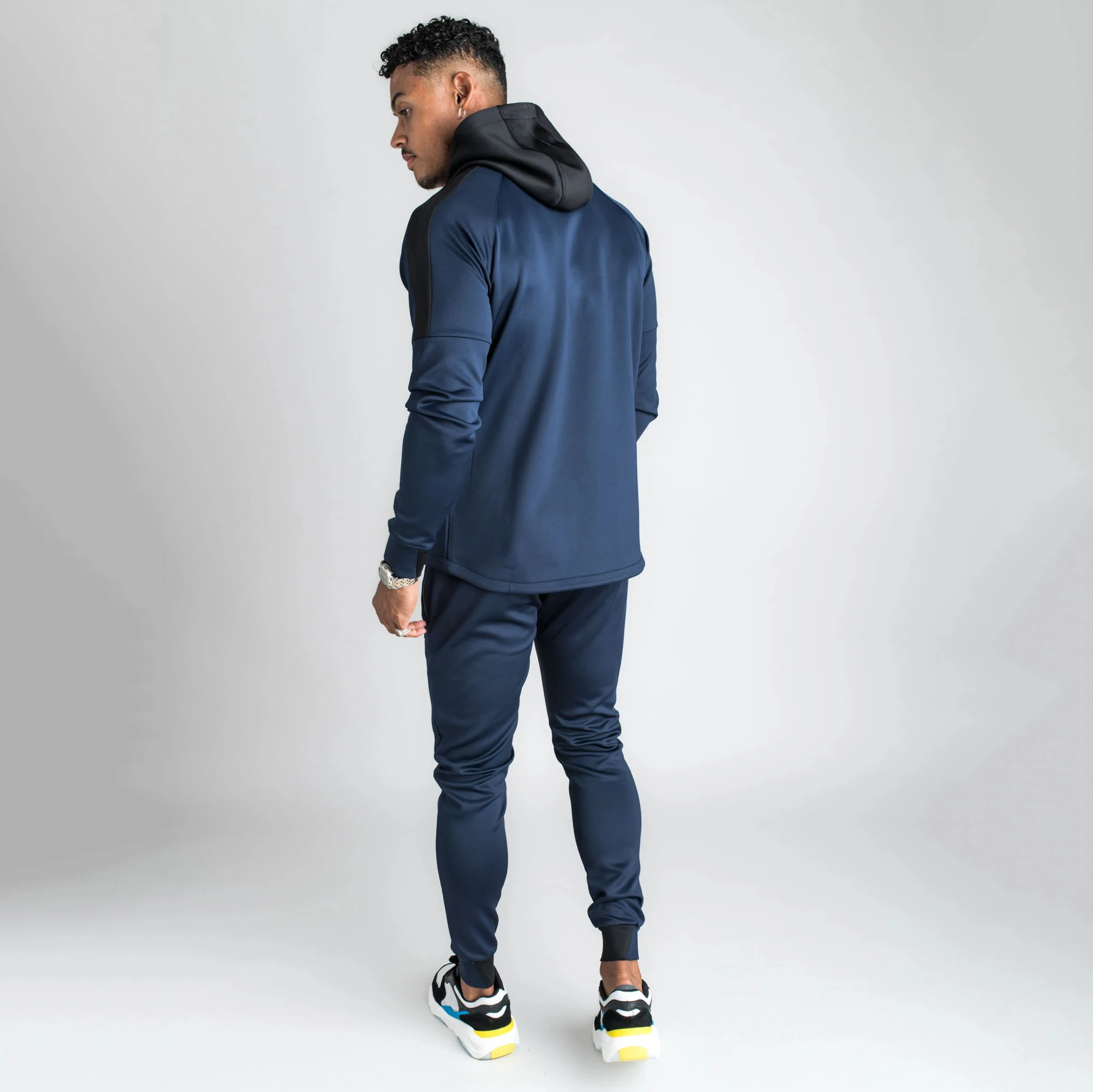 2022 New style Men 2 Piece Tracksuit Set Athletic Full Zipper Sweat suit Outfit Jogger Running Sport Set Street Wear