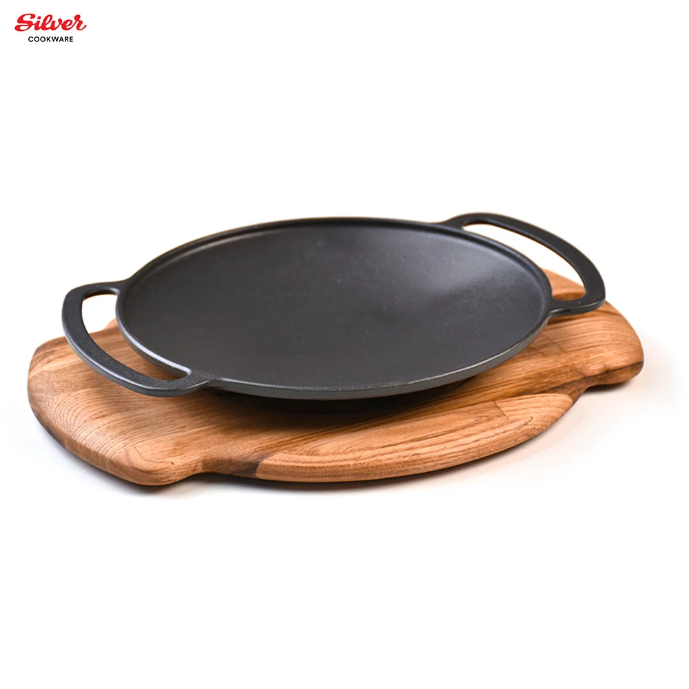 Чугунная сковорода для запекания антипригарная стейка наборы посуды жаропрочная посуда приготовление пищи в Турции