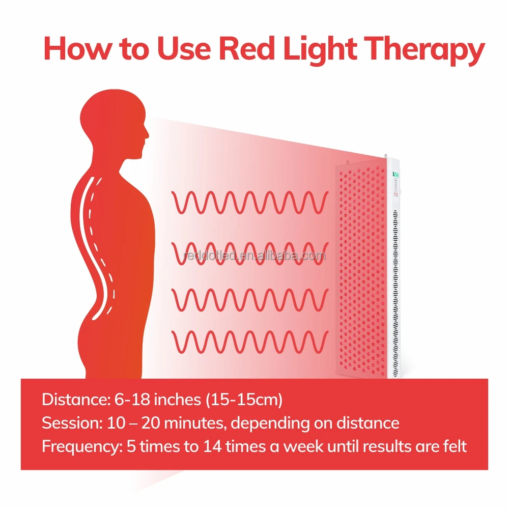 RedDot RD1500 Highest Irradiance 1500w Full Body Infrared Red Light Therapy Stand