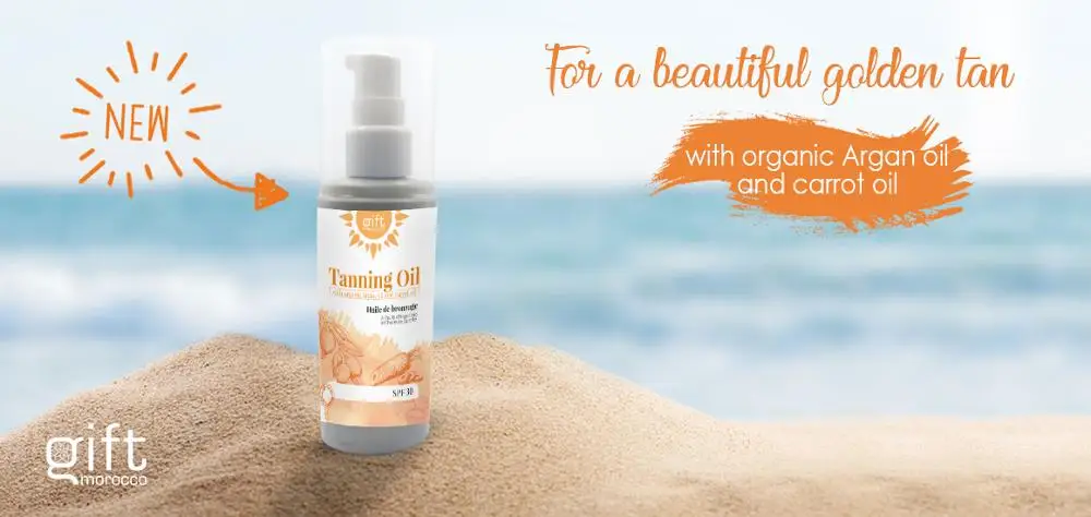 Golden Tanning Oil -  Organic Argan Oil & Carrot Oil SPF30