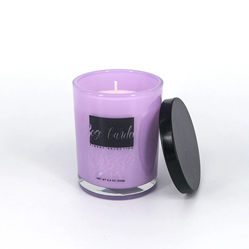 High Quality Palm Best Soybean Wax Filled Aromatherapy Paraffin Palm Fragrance Scented Candle Votive Glass Jar