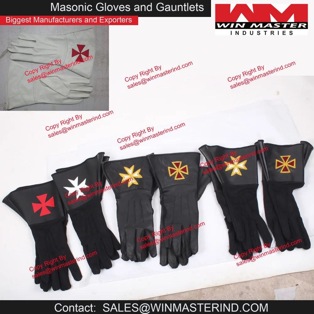  Masonic regalia knight Templar перчатки