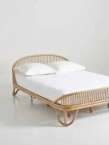 Вьетнамский стиль, настоящая бамбуковая двуспальная кровать от профессионального завода по самой низкой цене, Индивидуальный размер для украшения спальни