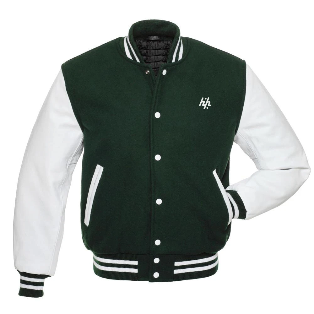 Custom New Letterman Fleece Baseball Melton Woolen Leather Sleeves Blank Varsity Jackets By Huzaifa Products