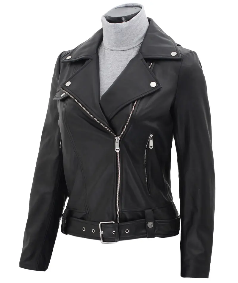 Leather Jacket Leatheryes Custom women Style Real Leather Jacket With Removable Hood