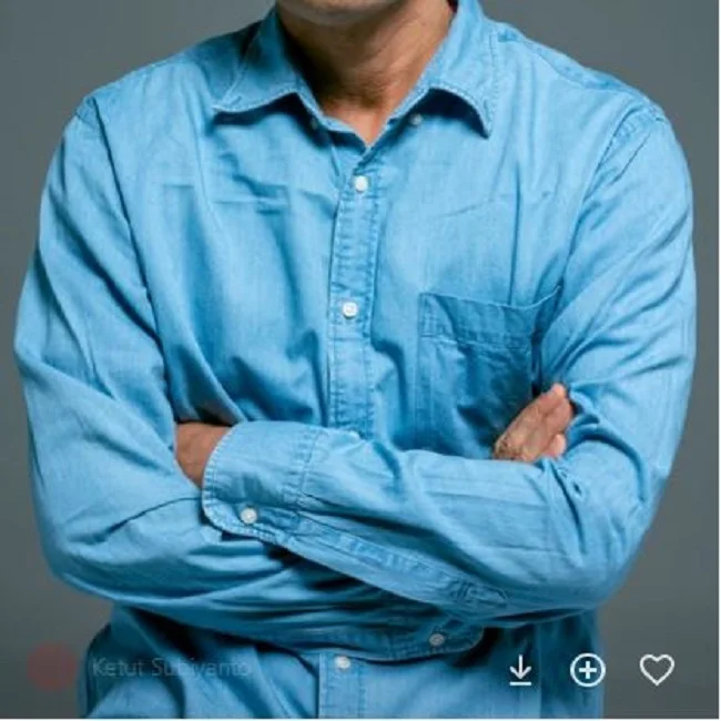 1Pocket Denim Long shirt for Mens