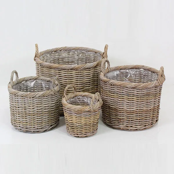 Корзина из ротанга Kooboo Grey 48836 набор/4