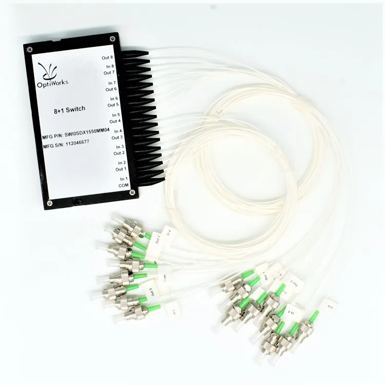 
1x2 Optical Switch 1510-1610nm LC/UPC 0.9mm Loose Tube Fiber Optic Cable Switch 