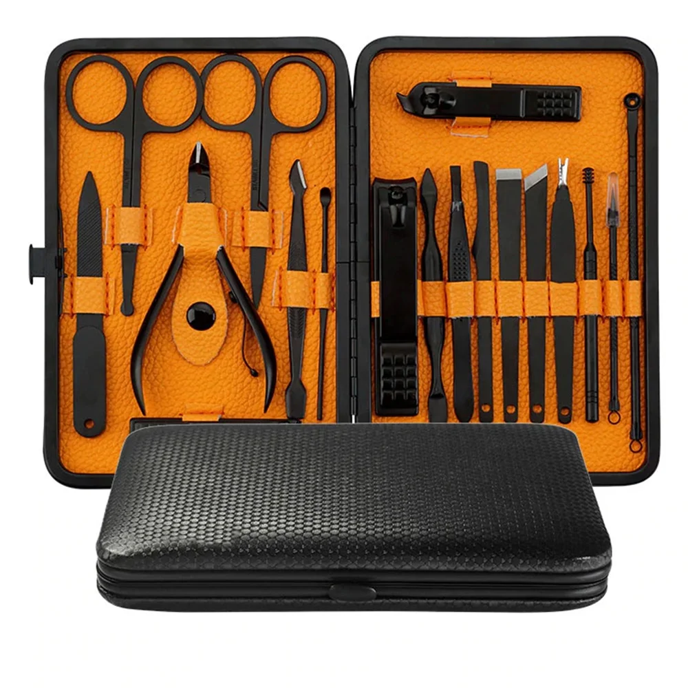 
 Новое поступление машинка для стрижки ногтей набор для маникюра и педикюра ножницы для ногтей инструменты для ухода с роскошным дорожным чехлом  