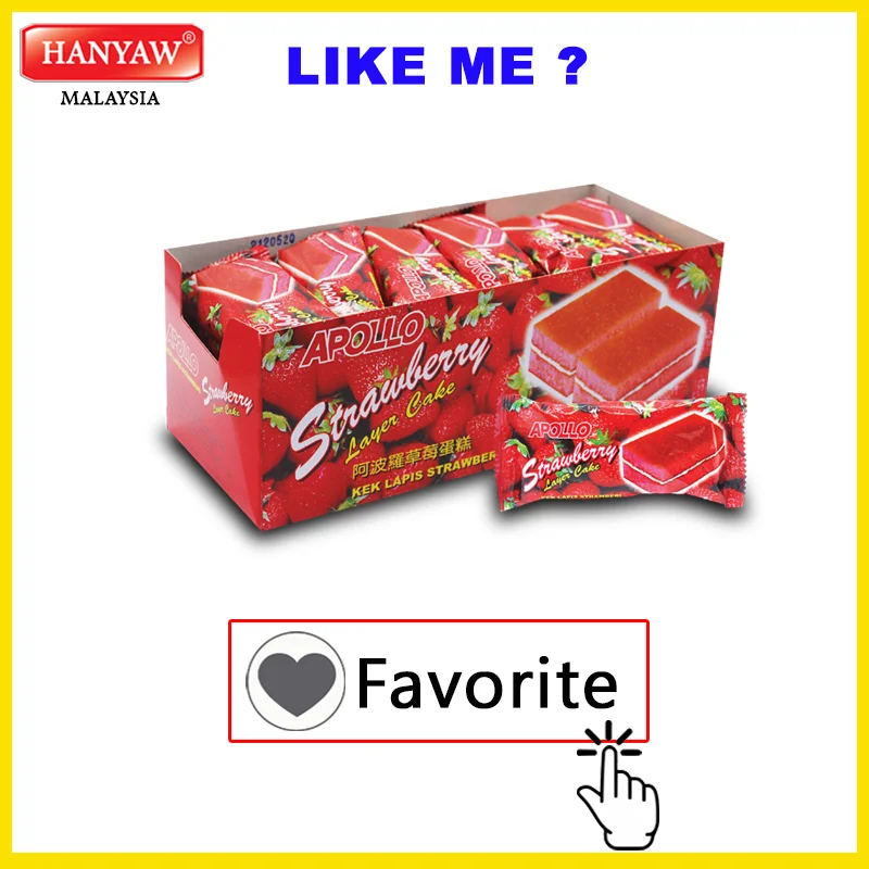 [Малайзия] Быстрая доставка + Halal Сертифицированный слой клубники Apollo 3060 (18 г x 24 шт. 12 коробок/картонная
