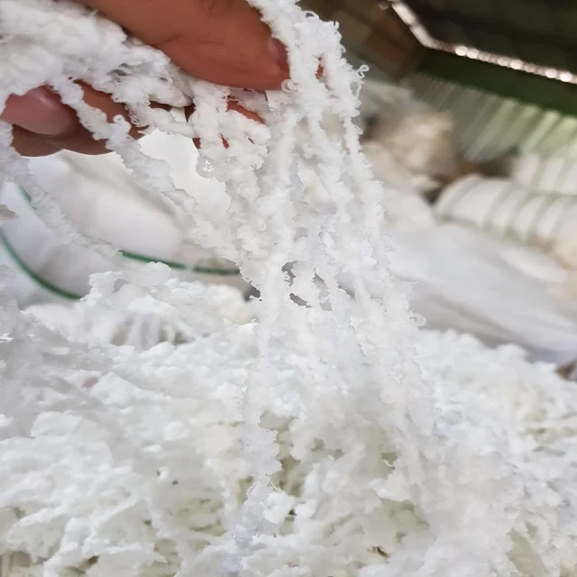 Best White Cotton Waste Cotton Yarn Waste From Vietnam Factory (Polyester/Dty/Tc/Denim) Waste Yarn - Whatsapp: +84379007507