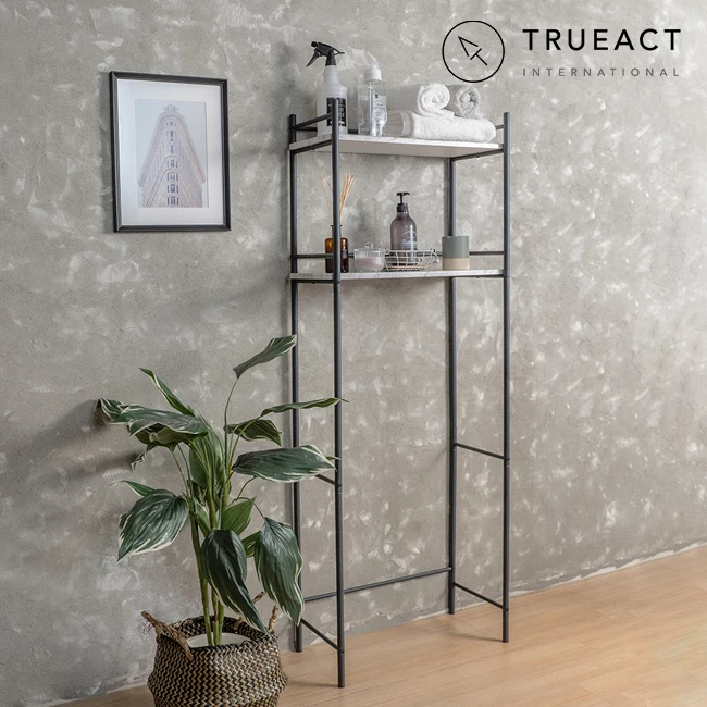 2-tier MDF shelf Space-Saving the Toilet Shelving Unit | Bathroom | Taiwan | Chrome | toilet shelf | space saver | organizer