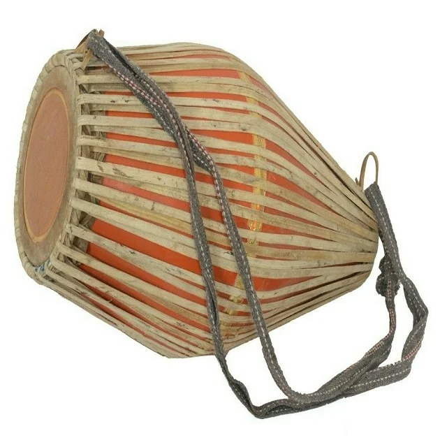 South Indian Musical Pakhawaj Khol Percussion Instrument Mridangam With Bag For Bhajan, Kirtan, On All Festivals