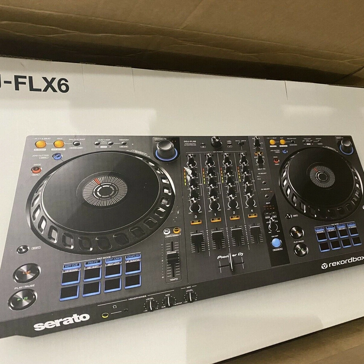 LASTEST Pi-один-er DJ DDJ-FLX6 4 под старину с подкладкой, Rekord-коробка и Se-rato DJ контроллер