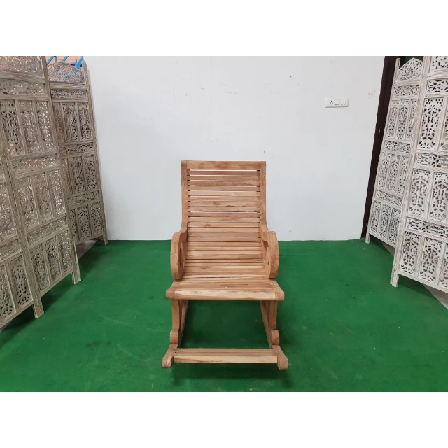 Vintage STYLE TEAK Wood Rocking Chair Outdoor Patio RELAXING Chair Home Decoration Rocking Chair TRADITIONAL Armchair Solid Wood