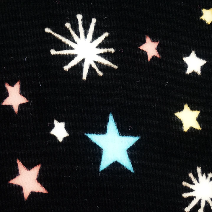 Высококлассная сеть популярная Золотая бронзовая технология бархатная ткань со звездами для платья