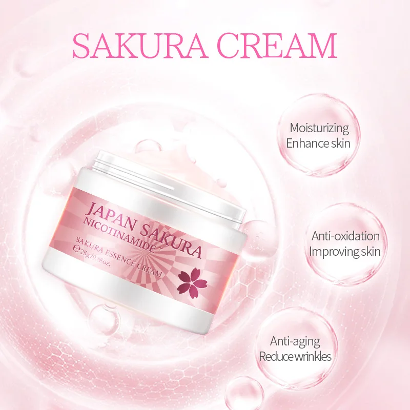 Private Label Skin Care Sakura Beauty Cream Whitening Moisturizer Smear Face Cream