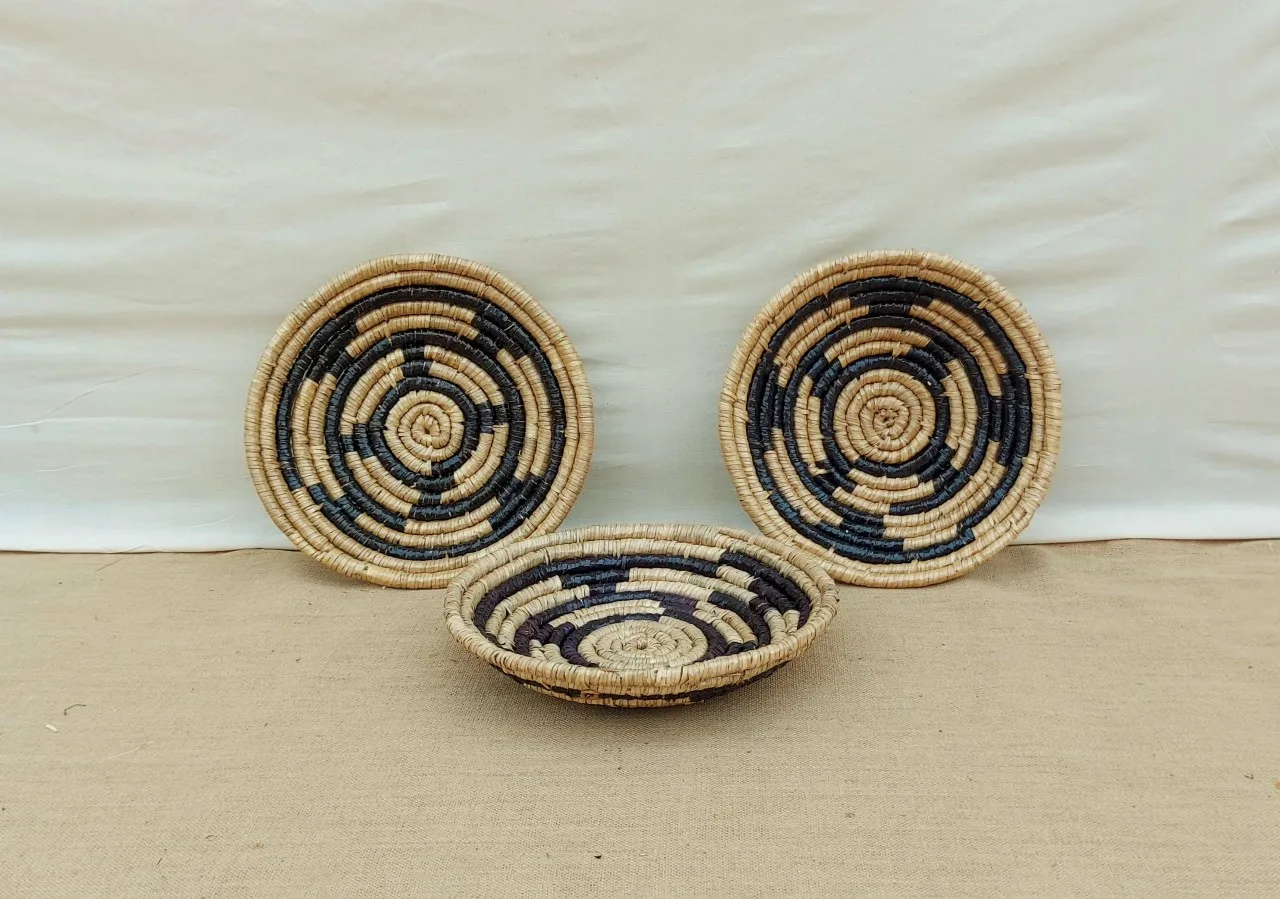 Best price Seagrass Home Decorative Woven Wall Hangings Plates Handmade Wall Decor For Living Room