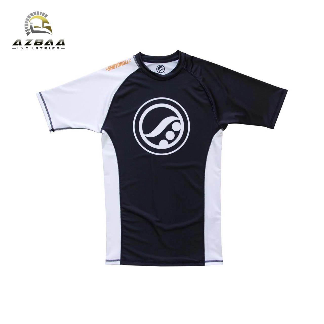 wholesale bjj spandex custom print white and black plain blank  rash guard