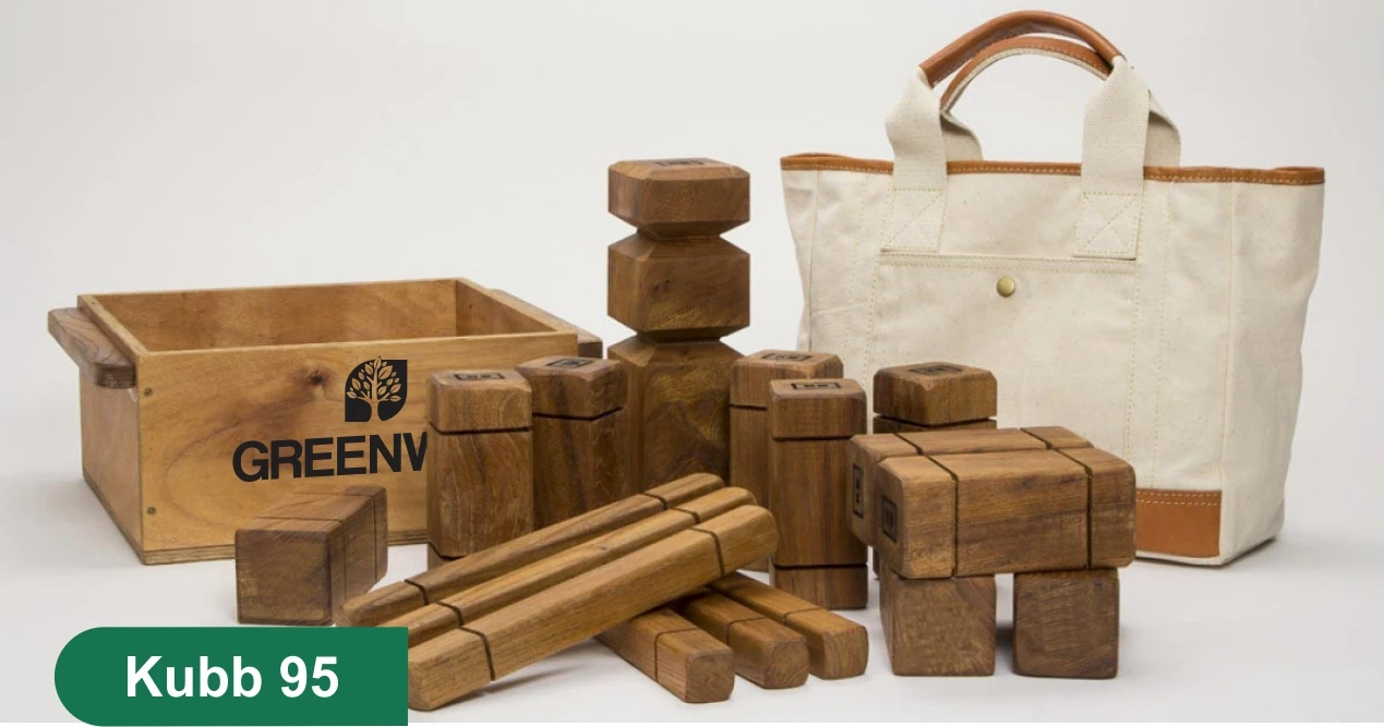 promotional kubb set wooden garden games Customized size for all season wooden box indoor game for kids