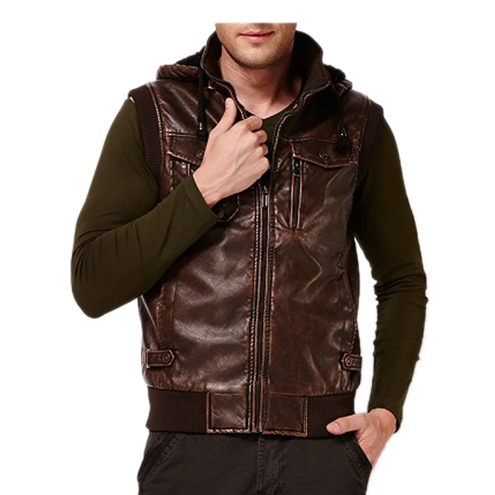 Жилет ручной работы из натуральной овечьей кожи для велосипедистов