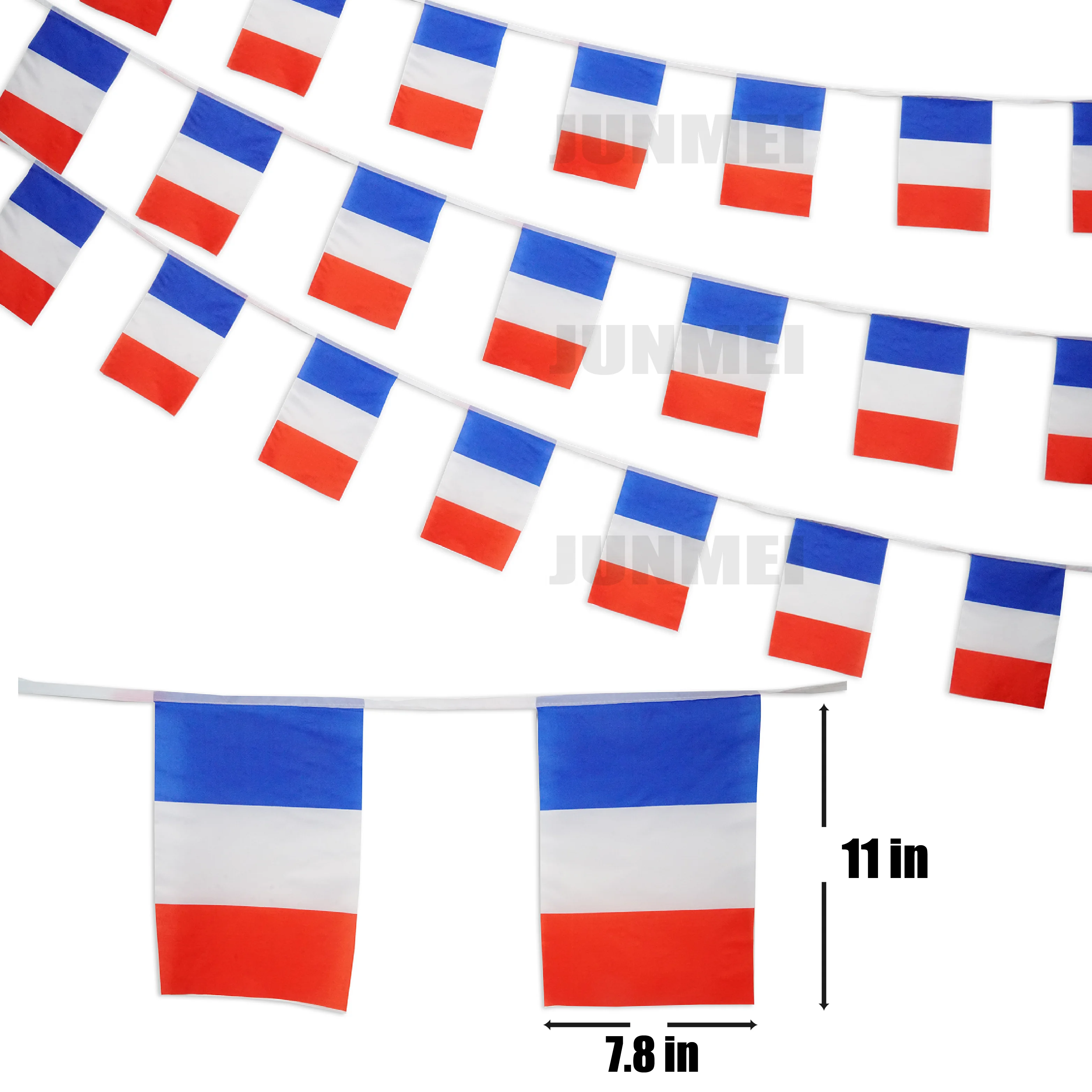 Wholesale France Flags Banner Bar Events Decoration Square Pennant 26 ft France String FLags