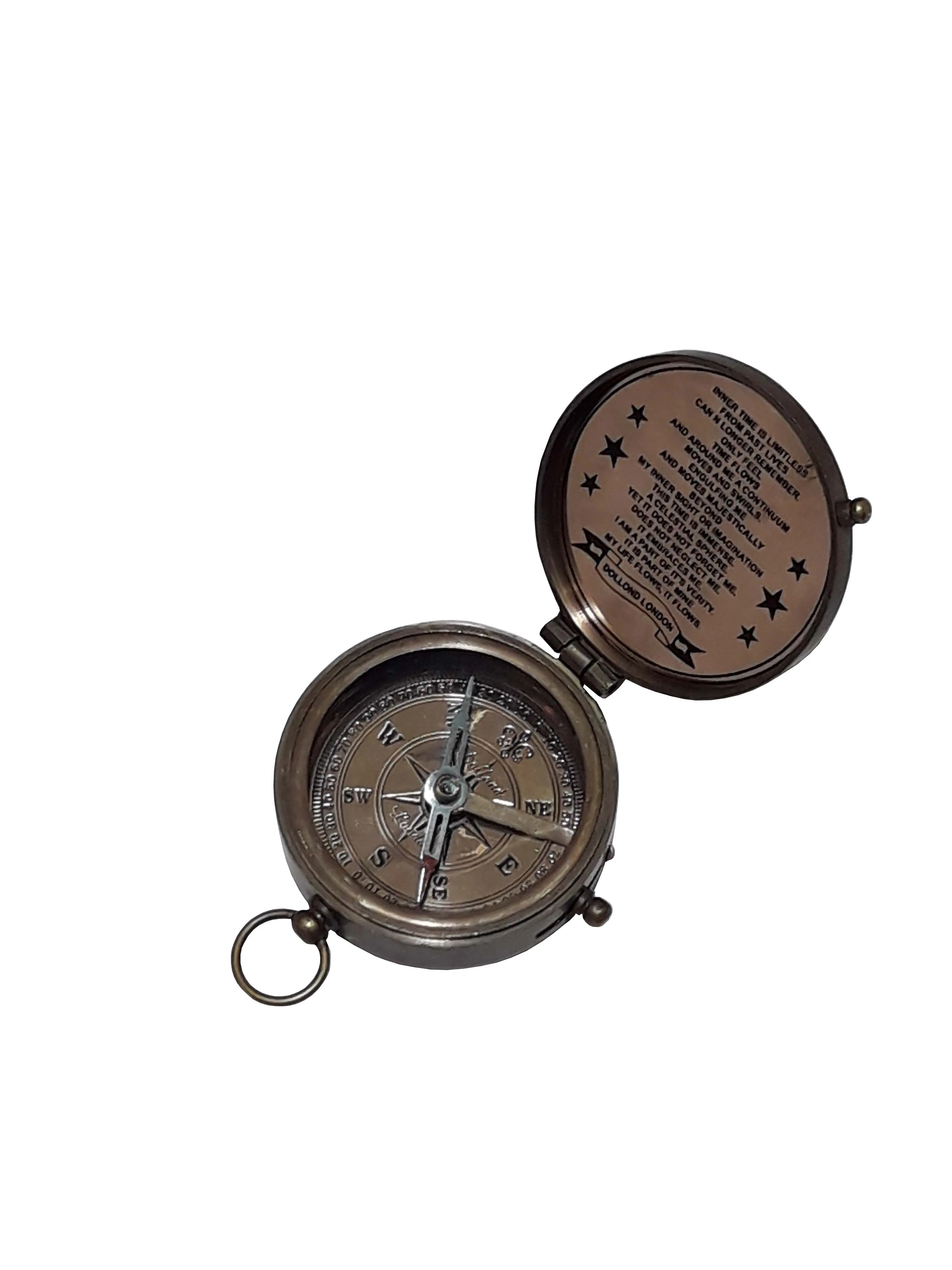 Dollond London Nautical Brass Battle Finder Mark Marine Compass With Cap Nautical Vintage Solid Style Brass Jeep Compass