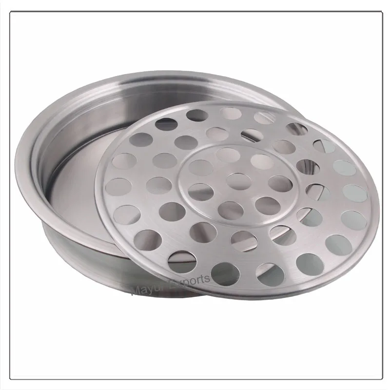 Stainless Steel Communion Tray with 40-Hole Disk Elegant Metal Serving Tray for Food for Brass and Copper Occasions