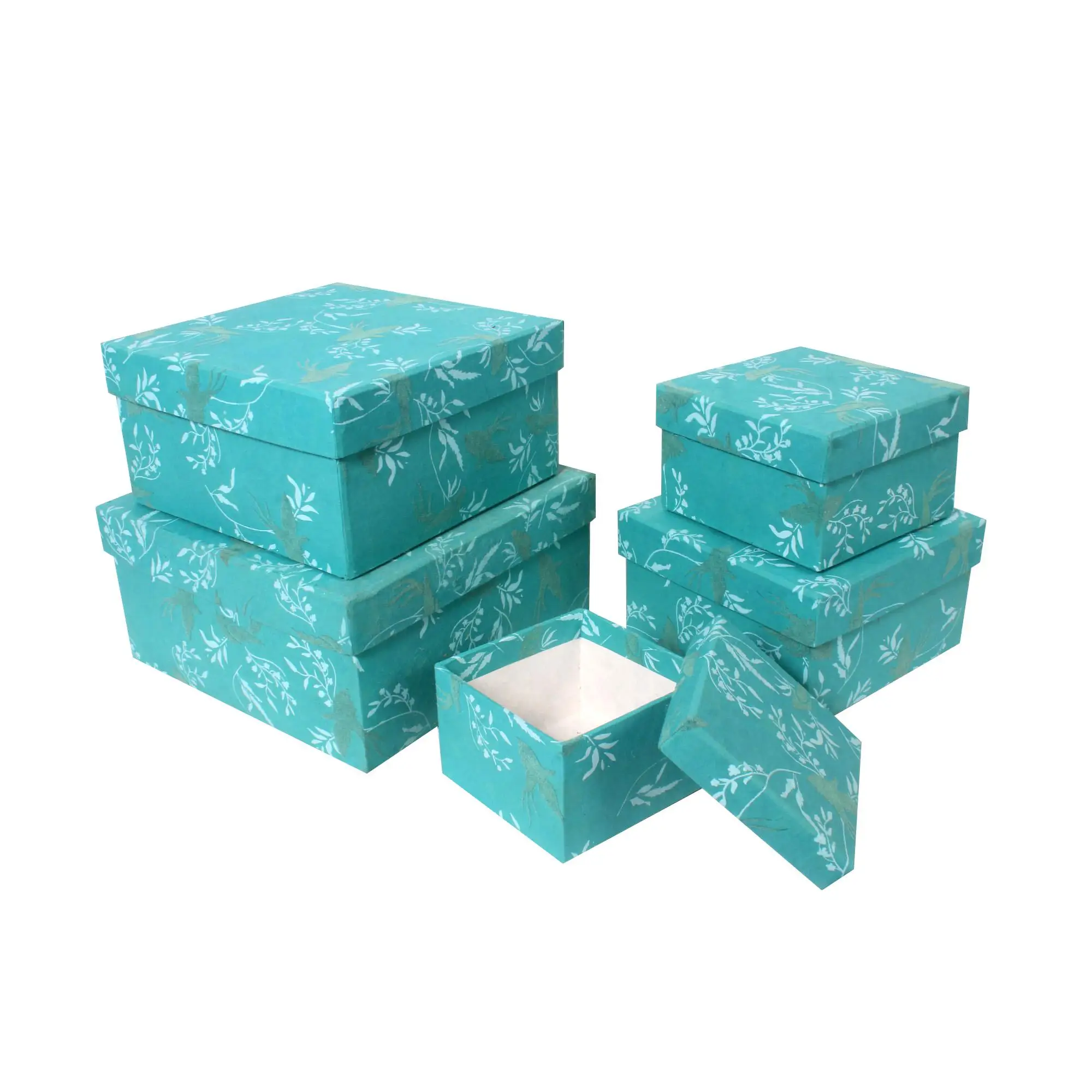 High Quality Design Kraft Paper Box for Gift/ Cake/ Candy/ Flower Packaging Blue Eco-Friendly Paper Gift Box Luxury Gift Box